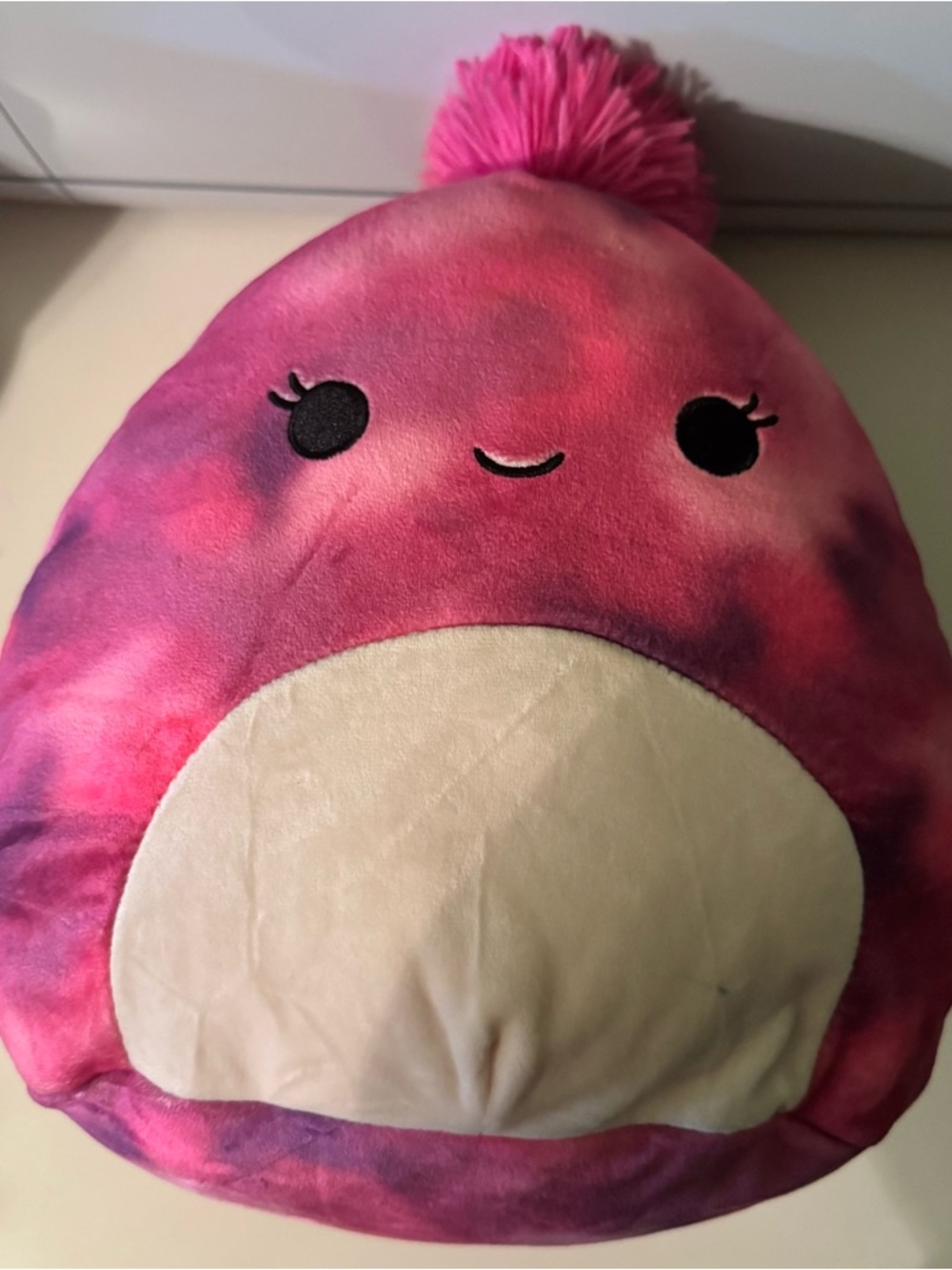 Squishmallows Lovisa Pink and Purple Tie-Dye Plush Pillow